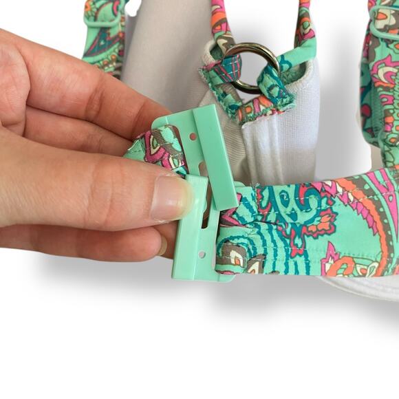 Lascana NWT Paisley Print Bikini Set Womens Size 36D Top and Size 12 Bottoms - Picture 4 of 10